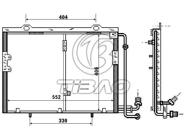 2028300870 Air Conditioning Condenser for MERCEDES-BENZ CLK (C208), SLK (R170), C-CLASS (W202), E-CLASS (W210)