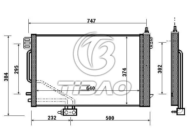 2035000554 Air Conditioning Condenser for MERCEDES-BENZ CLK (C209), C-CLASS (W203), SLK (R171)