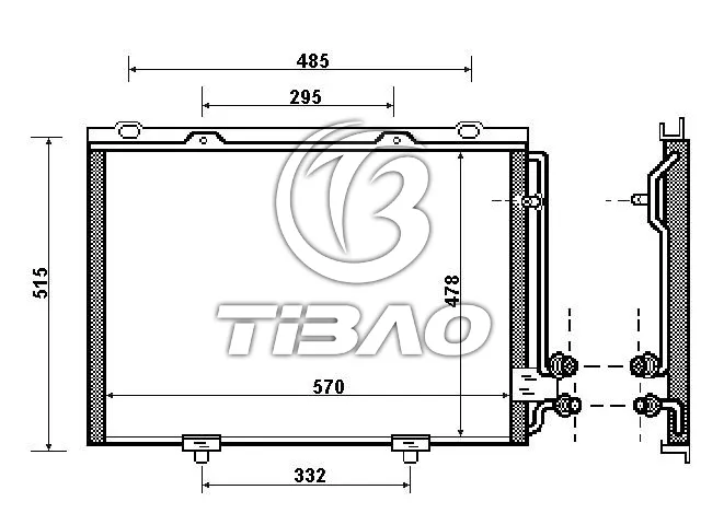 2108300570 Air Conditioning Condenser for MERCEDES-BENZ E-CLASS (W124)