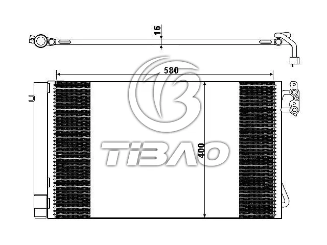 64539206300 Air Conditioning Condenser for BMW Z4 Roadster (E89), 1 (E87), 3 Touring (E91), X1 (E84)