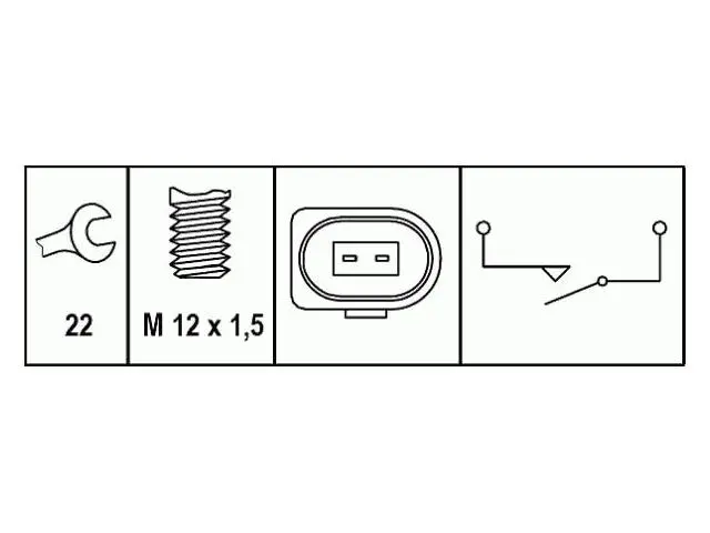 02K945415E Back Up Light Switch for AUDI A1, VW VENTO, SEAT LEON (1P1), SKODA SUPERB II (3T4)