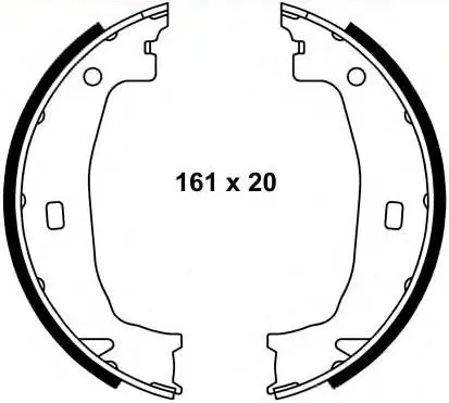 34416761290 BMW Brake Shoe for BMW 1 (E87), 3 (E46), Z4 Roadster (E85)