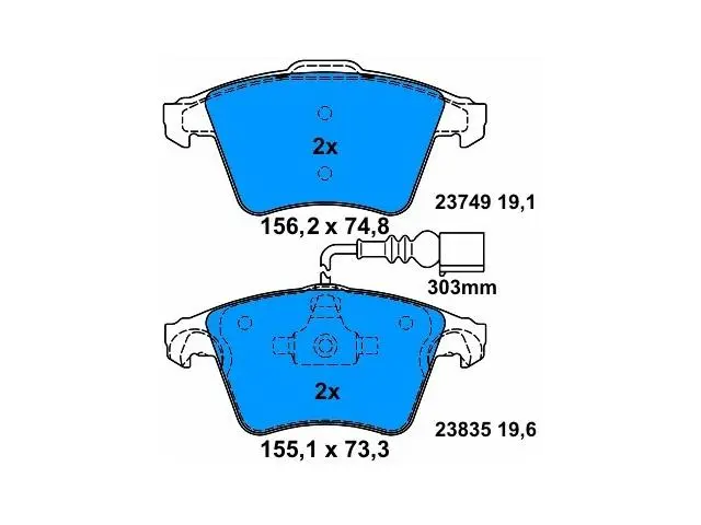 7L6698151B Brake Pads for VW TOUAREG (7LA, 7L6, 7L7)