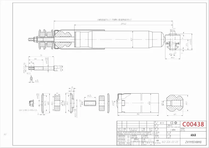 1633260300 Suspension Parts Front Shock Absorber for MERCEDES-BENZ M-CLASS (W163)