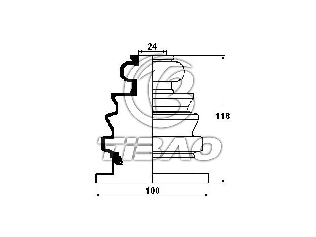 443498201A Transmission Parts C.V Joint Kit for AUDI A6 / S6 C4 (4A2), 100 / 5000 C3 Saloon (443, 444), 80 B4 Avant (8C5)