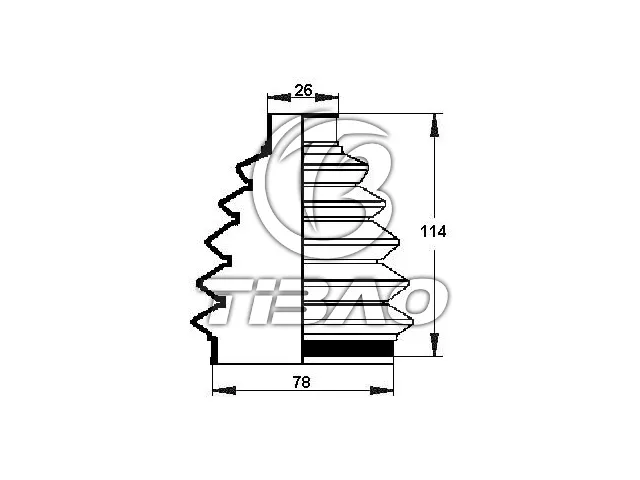 1J0498203 Transmission Parts C.V Joint Kit for AUDI TT, VW GOLF, SKODA OCTAVIA II Combi (1Z5)