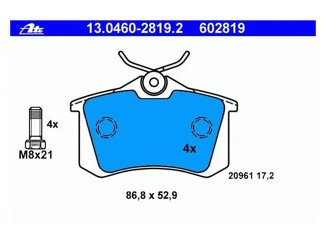 7M3698451A Brake Pads for AUDI A1, VW CADDY