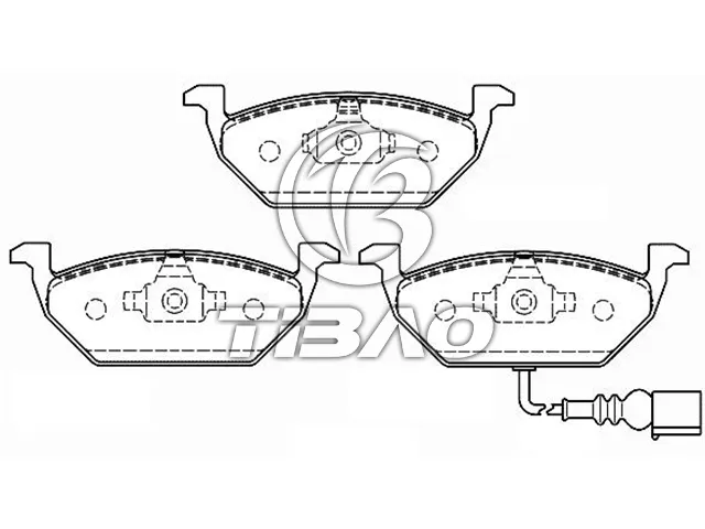 1J0698151E Brake Pad Set for AUDI A3, VW CADDY, SEAT LEON (1P1), SKODA ROOMSTER Praktik (5J)