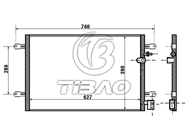 4F0260403E Air Conditioning Condenser for AUDI A6 / S6 C6 (4F2)