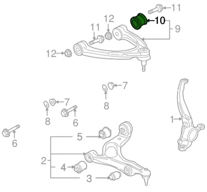 7L0407077 Suspension Parts Control Arm Bushing for AUDI Q7, VW TOUAREG