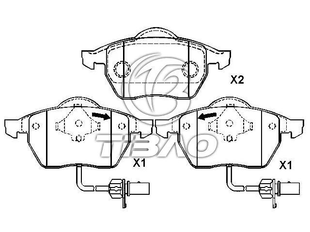 4B0698151A Brake Pads for AUDI A4, VW PASSAT, SKODA SUPERB I (3U4), SUPERB I Sedan (3U4)