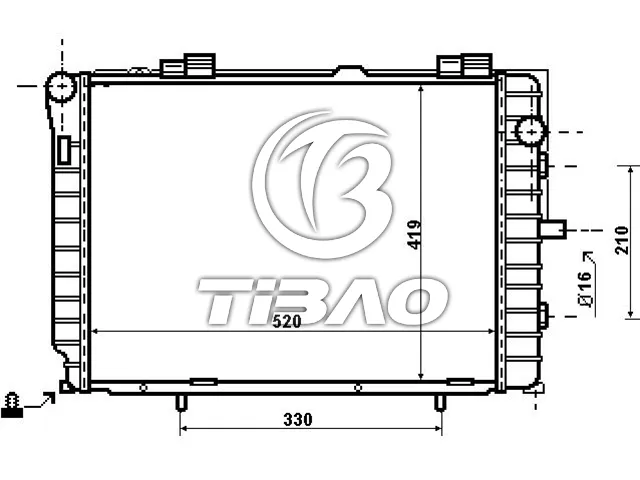 2025005203 Engine Parts Radiator for MERCEDES-BENZ CLK (C208), C-CLASS (W202)