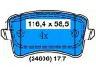 8K0698451B Brake Pad Set for AUDI Q5 Van (8RB), A5 (8T3), A4 / S4 B8 (8K2)