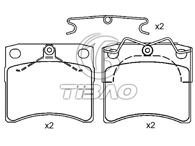 701698151 Brake Pads for VW EUROVAN T4 Van (70A, 70H, 7DA, 7DH), CARAVELLE T4 Bus (70B, 70C, 7DB, 7DK, 70J, 70K, 7DC, 7DJ), TRANSPORTER Mk IV Platform/Chassis (70E