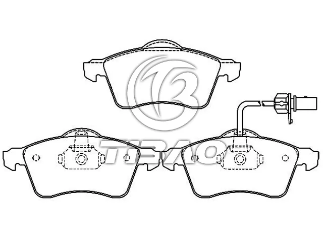 7D0698151D Brake Pads for VW EUROVAN T4 Van (70A, 70H, 7DA, 7DH), CARAVELLE T4 Bus (70B, 70C, 7DB, 7DK, 70J, 70K, 7DC, 7DJ), TRANSPORTER Mk IV Platform/Chassis (70E