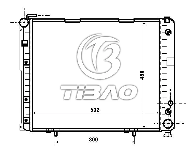 1245007603 Engine Parts Radiator for MERCEDES-BENZ E-CLASS Break (S124)