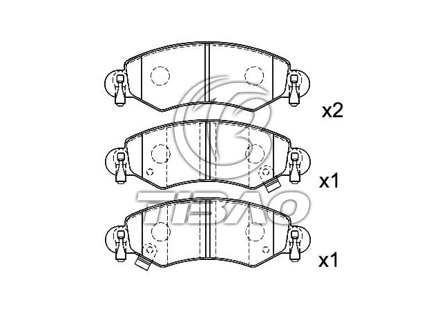 1605976 Brake Pads for OPEL AGILA (A) (H00), SUBARU JUSTY III (G3X), SUZUKI KARIMUN ESTILO Hatchback, WAGON R Hatchback, VAUXHALL AGILA Mk I (A) (H00)