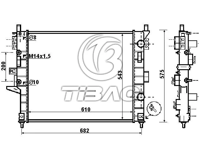 1635000103 Engine Parts Radiator for MERCEDES-BENZ M-CLASS (W163)