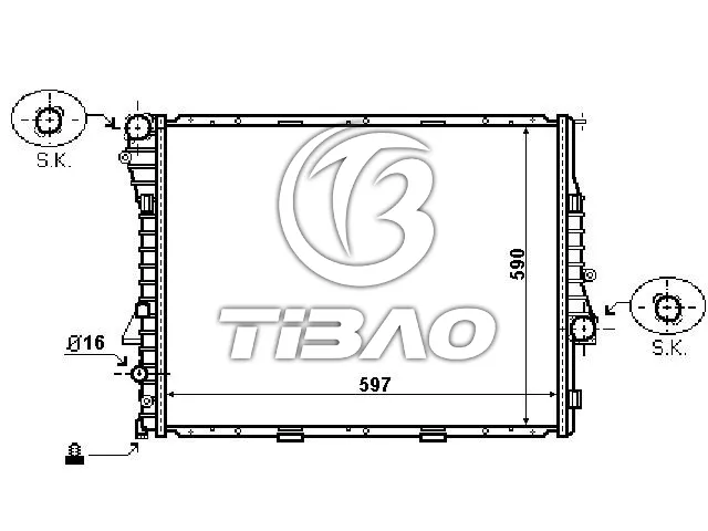 17101439101 Engine Parts Radiator for BMW X5 (E53)