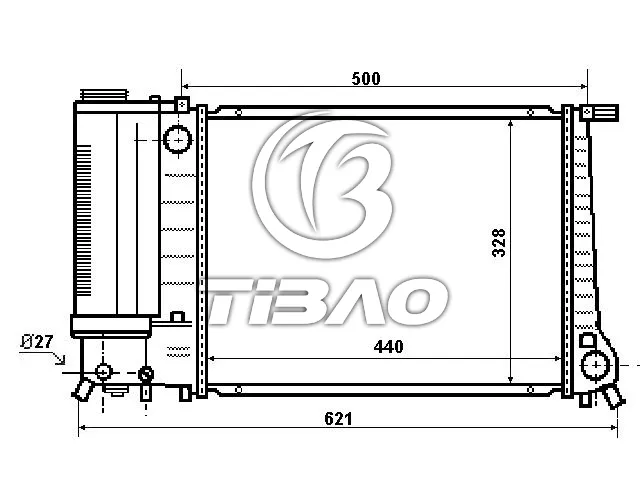 17111723537 Engine Parts Radiator for BMW 3 (E30), 5 (E34)