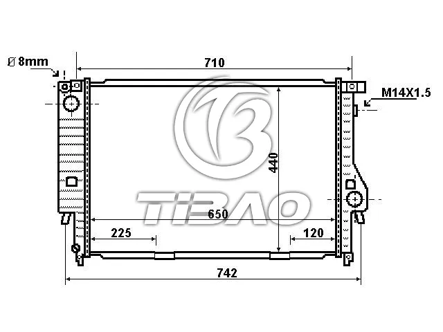 17112242138 Engine Parts Radiator for BMW 5 (E34), 8 (E31), 7 (E32)