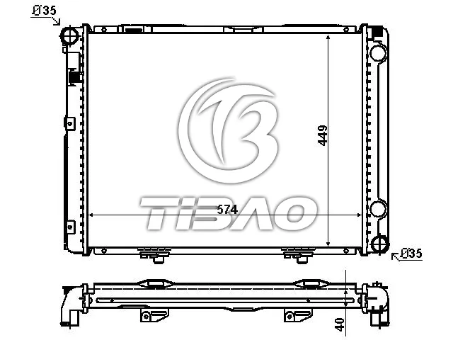 2015001803 Engine Parts Radiator for MERCEDES-BENZ E-CLASS Coupe (C124), 124 Break (S124)