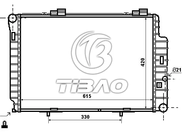 2025003103 Engine Parts Radiator for MERCEDES-BENZ C-CLASS (W202)