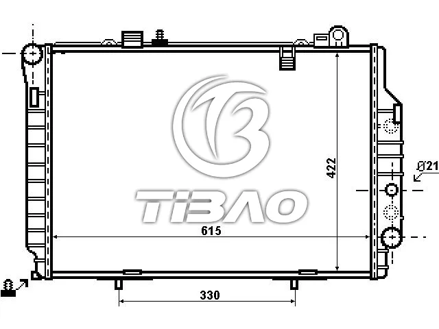 2025005603 Engine Parts Radiator for MERCEDES-BENZ C-CLASS (W202)