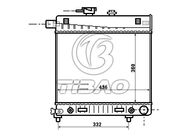 2025006103 Engine Parts Radiator for MERCEDES-BENZ CLK (C208), C-CLASS (W202), E-CLASS (W210)