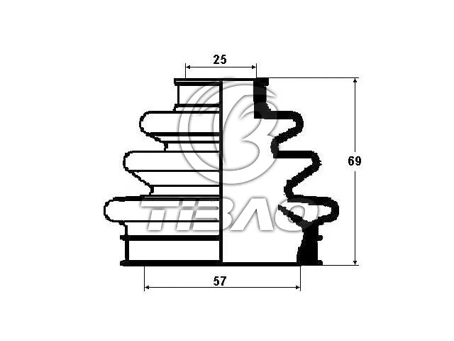 33211229213 Transmission Parts C.V Boot for BMW X5 (E53), 5 Touring (E39), 7 (E38)