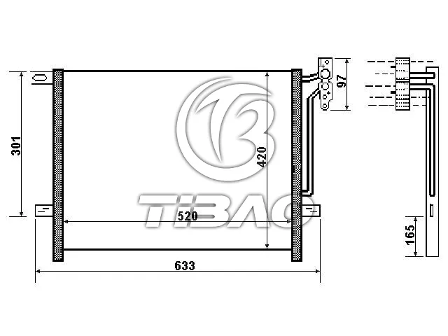 64538377614 Air Conditioning Condenser for BMW 3 (E46)