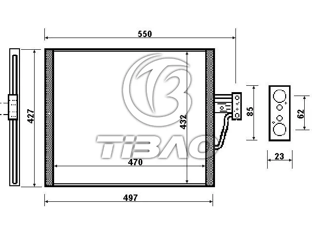 64538378438 Air Conditioning Condenser for BMW 5 (E39), Z8 Roadster (E52)