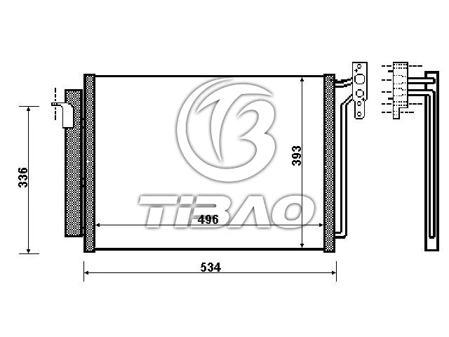 64538381543 Air Conditioning Condenser for BMW X5 (E53)