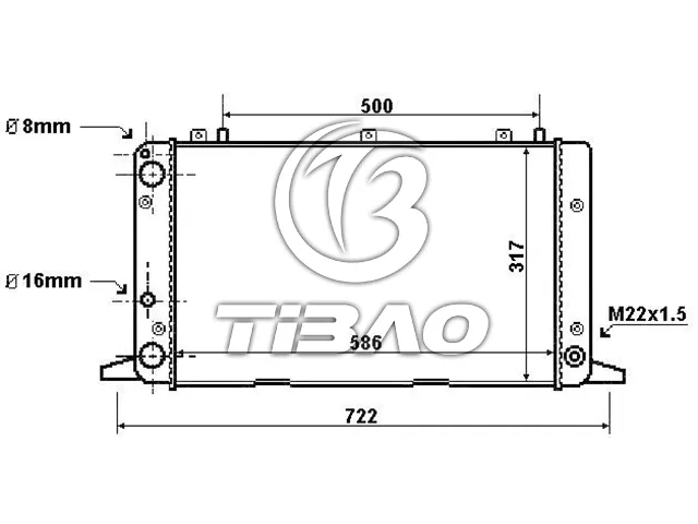 893121253A Engine Parts Radiator for AUDI CABRIOLET B3 (8G7), 4000 B3 Saloon (893, 894, 8A2), COUPE B3 (89, 8B3), 90 B3 (893, 894, 8A2), 100 / 5000 C3 Saloon (443, 444)