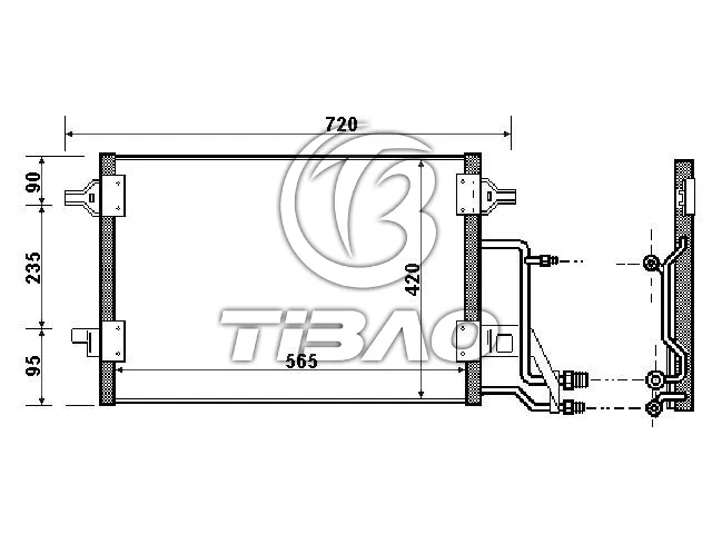 8D0260403H Air Conditioning Condenser for AUDI A4, VW PASSAT