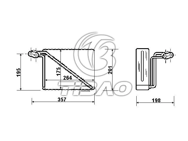 8D1820103C Air Conditioning Evaporator for