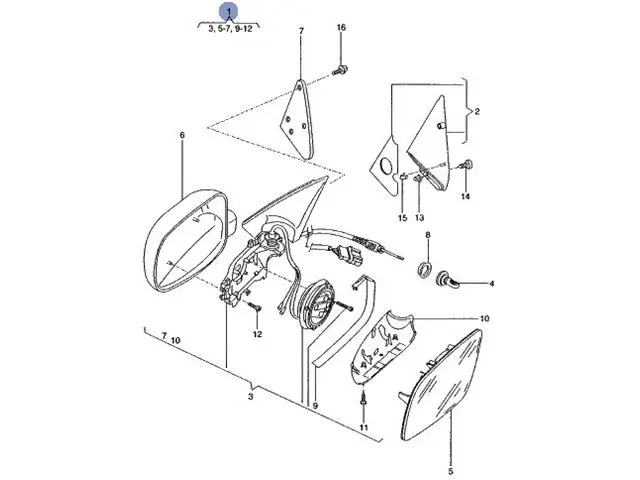 373857501 Rearview Mirror for 