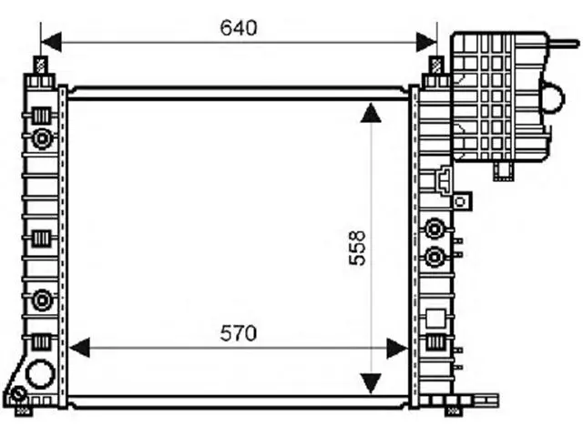 6385012201 Engine Parts Radiator for MERCEDES-BENZ V-CLASS (638/2), VITO Bus (W638)