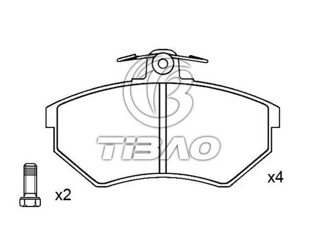 357698151A Brake Pads for AUDI 4000 B3 Saloon (893, 894, 8A2), 100 C2 Saloon (431, 433, 434), 90 B3 (893, 894, 8A2), 200 C3 Saloon (447, 448), QUATTRO (85)