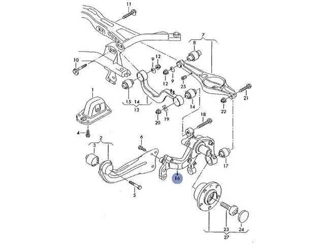 1K0505435P Steering Knuckle for AUDI A3, VW GOLF, SEAT ALTEA (5P1), SKODA SUPERB II Estate (3T5)