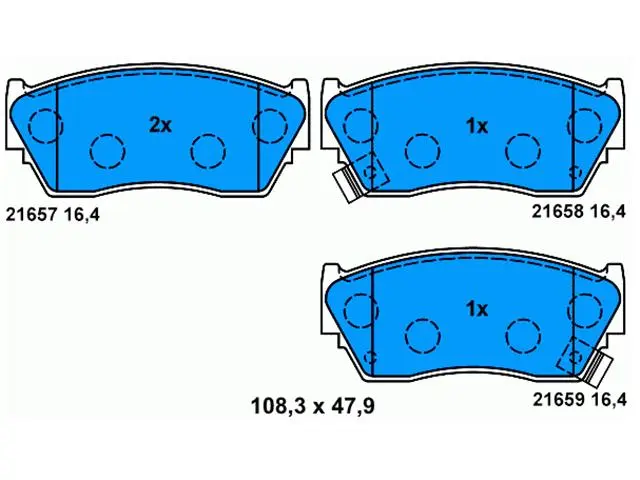 4106050Y94 Brake Pads for NISSAN 100NX (B13), PULSAR III (N14), PULSAR V Hatchback (N14), PULSAR V Liftback (N14)