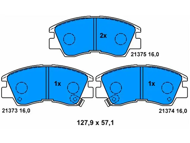 MB500813 Brake Pads for MITSUBISHI DELICA III Van (P0_V, P1_V, P2_V), DELICA III Bus (P0_W, P1_W, P2_W, P3_W), L200 (K3_T, K2_T, K1_T, K0_T), MONTERO II (V3_W, V2_W, V4_W), MONTERO   (L04_G, L14_G), MONTERO   Canvas Top (L04_G), DELICA II Bus (LO3_P/