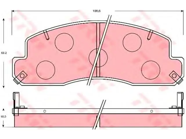 0446536010 Brake Pads for TOYOTA DYNA 200 Platform/Chassis, DYNA 300 Platform/Chassis, DYNA 150 Platform/Chassis (LY_), DYNA Platform/Chassis (_U_, _Y_)