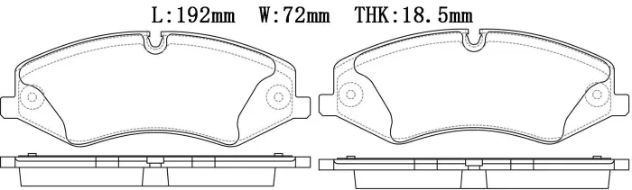 LR015578 Brake Pads for LAND ROVER DEFENDER Station Wagon (L663), DISCOVERY V (L462), DISCOVERY V VAN (L462), DEFENDER Van (L663), RANGE ROVER SPORT II (L494), RANGE ROVER IV (L405), DISCOVERY IV (L319), RANGE ROVER SPORT I (L320), DISCOVERY IV VAN (