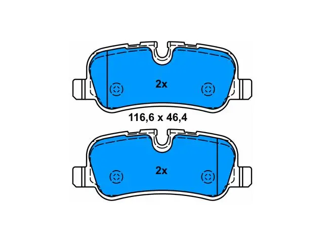 LR016808 Brake Pads for LAND ROVER DISCOVERY IV (L319), DISCOVERY IV VAN (L319), RANGE ROVER SPORT I (L320), DISCOVERY III VAN (L319), DISCOVERY III (L319)