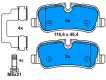 LR019627 Brake Pads for LAND ROVER DISCOVERY IV (L319), DISCOVERY IV VAN (L319), RANGE ROVER SPORT I (L320), DISCOVERY III VAN (L319), DISCOVERY III (L319)
