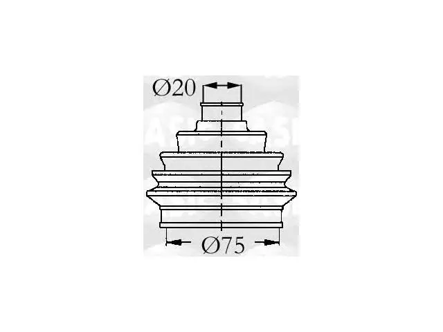 191407285C Transmission Parts C.V Boot for VW POLO II (86C, 80), GOLF II (19E, 1G1), JETTA II (19E, 1G2, 165), DERBY (86C, 80)