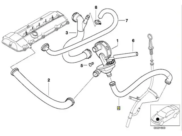 11157532628 Engine Parts Breather Hose for BMW X5 (E53)