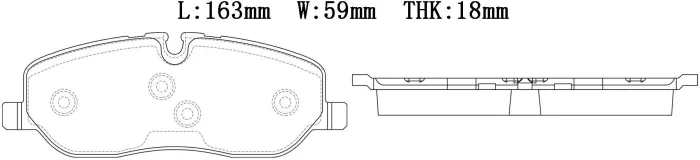 SFP500010 Brake Pads for LAND ROVER RANGE ROVER SPORT I (L320), DISCOVERY IV (L319), RANGE ROVER III (L322), DISCOVERY III VAN (L319), DISCOVERY III (L319)