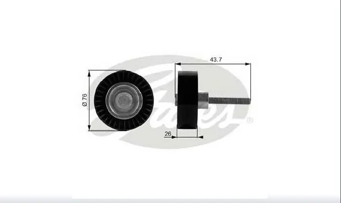 1J0145276 Engine Parts Tensioner Pulley for AUDI A1, VW PASSAT, SEAT IBIZA IV ST (6J8, 6P8), IBIZA Mk IV ST (6J8, 6P8), SKODA YETI (5L)